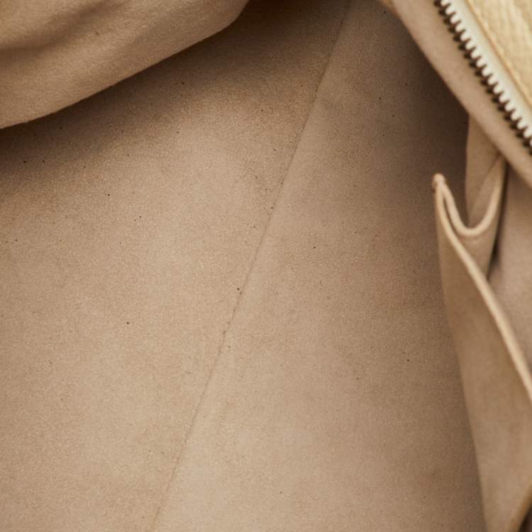 Pre Owned Salvatore Ferragamo Sofia Beige Large Snakeskin Top Handle Bag