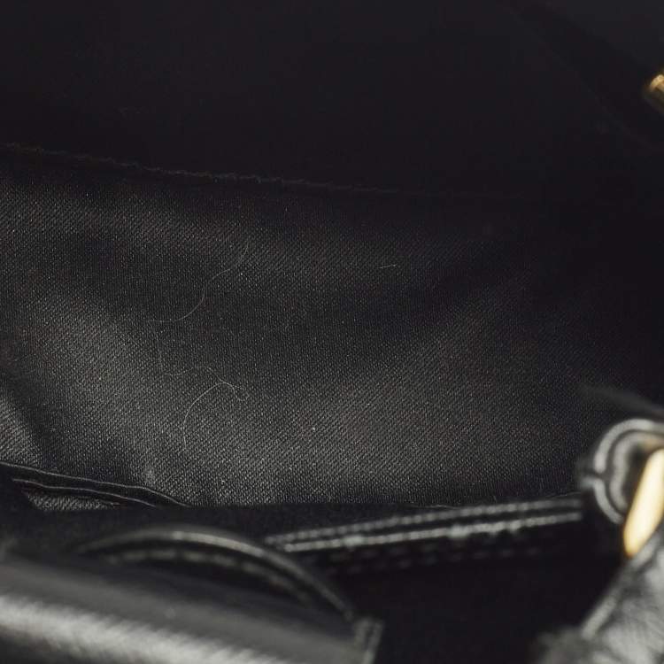 مملوكة مسبقًا Salvatore Ferragamo Melike Vara Bow Mini Black Leather Chain Tote