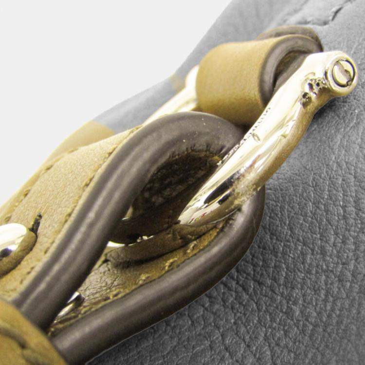 Pre Owned Salvatore Ferragamo Gancini Sling Bag Leather Shoulder Bag Brown