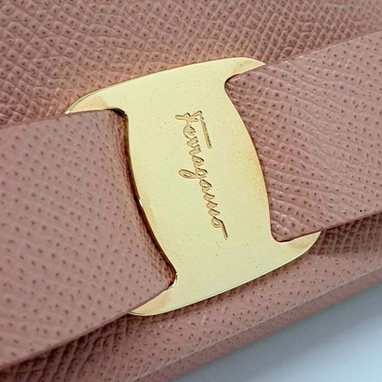 Pre Owned Salvatore Ferragamo Pink Leather Tote and Crossbody bag