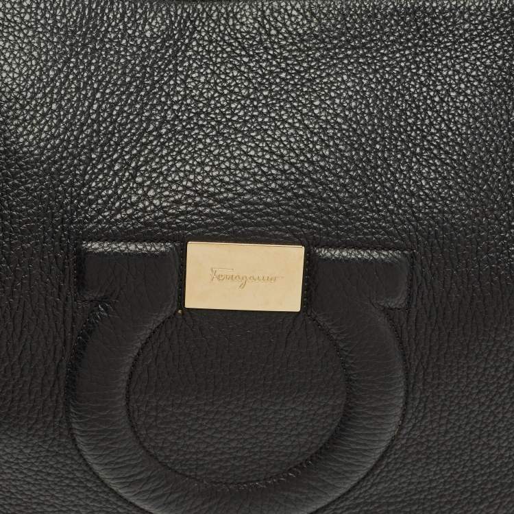 Pre Owned حقيبة يد توتس سالفاتوري فيراغامو جانشيو سيتي جلد أسود