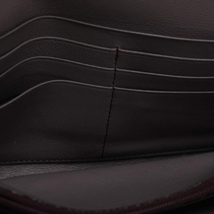 Pre Owned Salvatore Ferragamo Gancini Purple Leather Continental Wallet