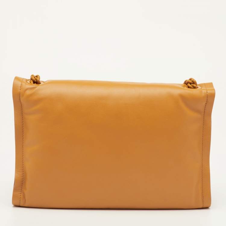 مملوكة مسبقًا Salvatore Ferragamo Viva Bow Mustard Padded Leather Shoulder Bag