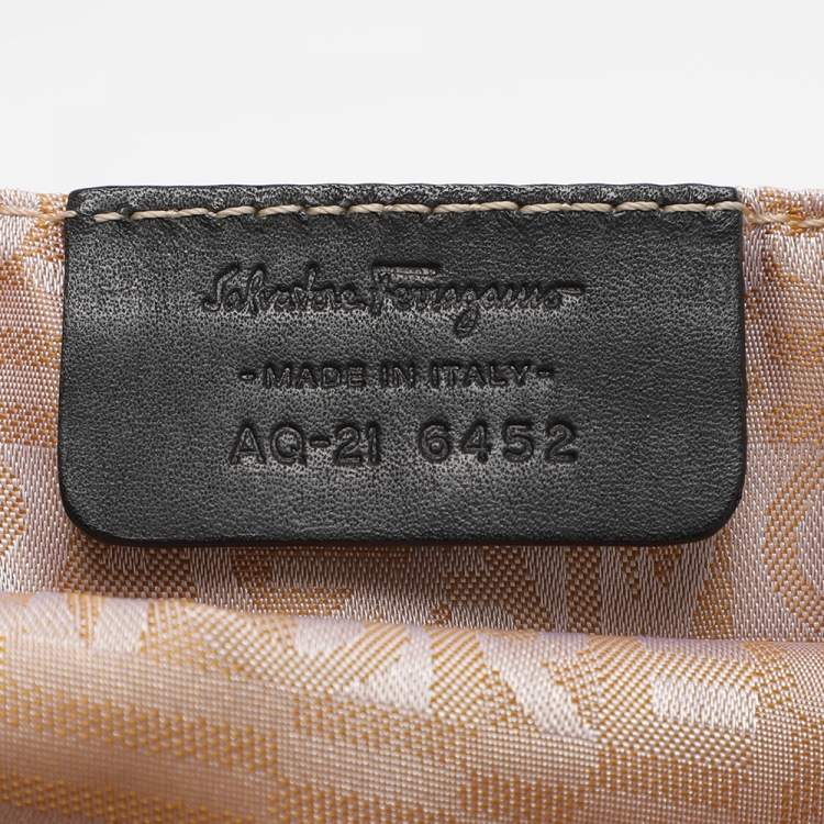 Pre Owned Salvatore Ferragamo Jungle Safari Print Leopard Multicolor Nylon Baguette Bag