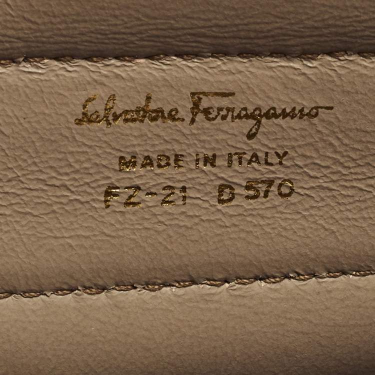 Pre Owned Salvatore Ferragamo Sofia Small Tricolor Leather Top Handle Bag