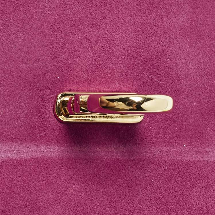 Pre Owned Salvatore Ferragamo Sofia Mini Magenta Metal and Suede Top Handle Bag