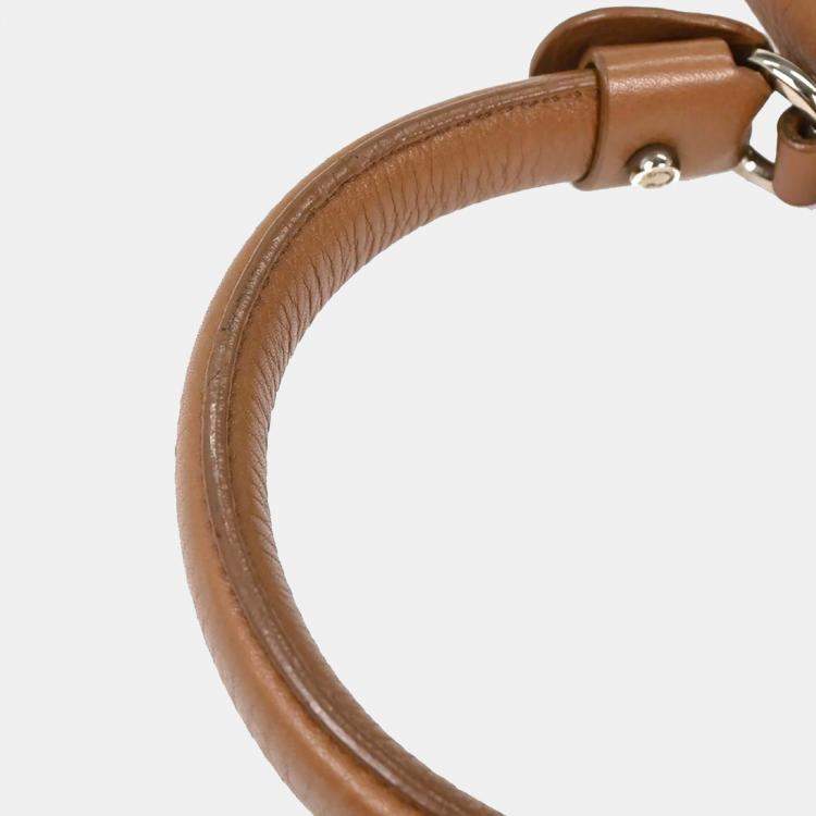 مملوكة مسبقًا Salvatore Ferragamo Sofia Gancini Brown Calfskin Leather Top Handle Bag