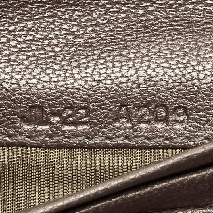 Pre Owned Salvatore Ferragamo Vara Bow Mauve Leather French Wallet