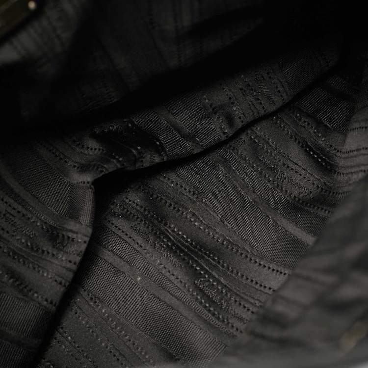 مملوكة مسبقًا حقيبة كتف سالفاتوري فيراغامو غانتشيني جلد سوداء