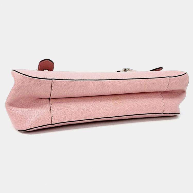 Pre Owned Salvatore Ferragamo Pink Leather Gancini tote bag