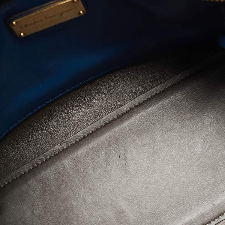 مملوكة مسبقًا Salvatore Ferragamo Bonnie Blue Leather Tote