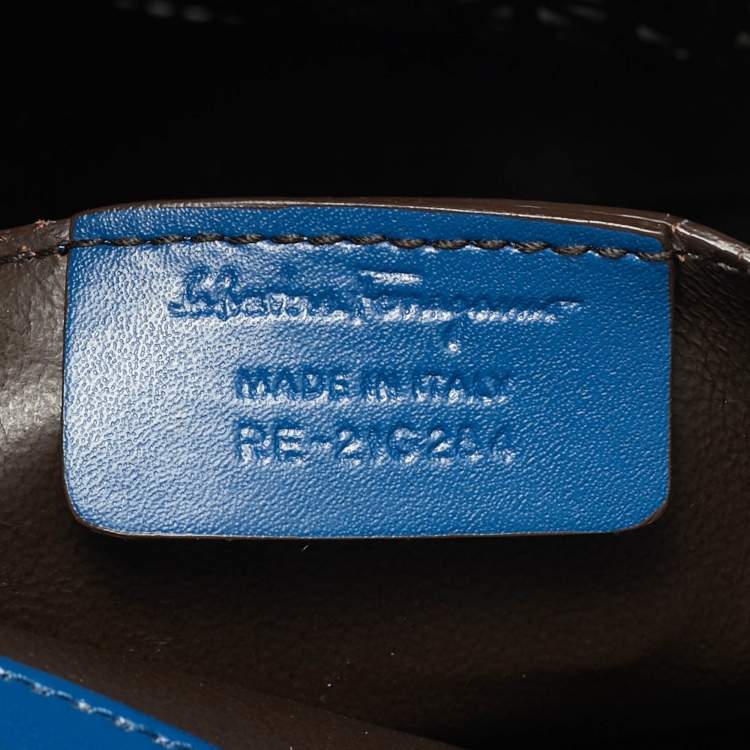 مملوكة مسبقًا Salvatore Ferragamo Bonnie Blue Leather Tote