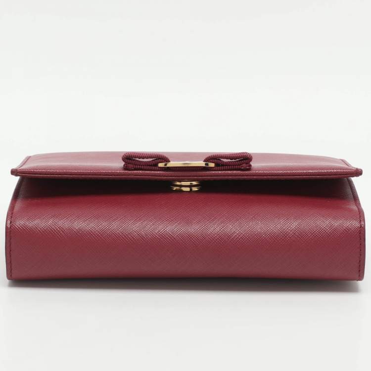 Pre Owned Salvatore Ferragamo Vara Bow Pink Leather Shoulder Bag