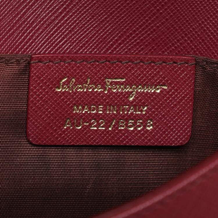 Pre Owned Salvatore Ferragamo Vara Bow Pink Leather Shoulder Bag