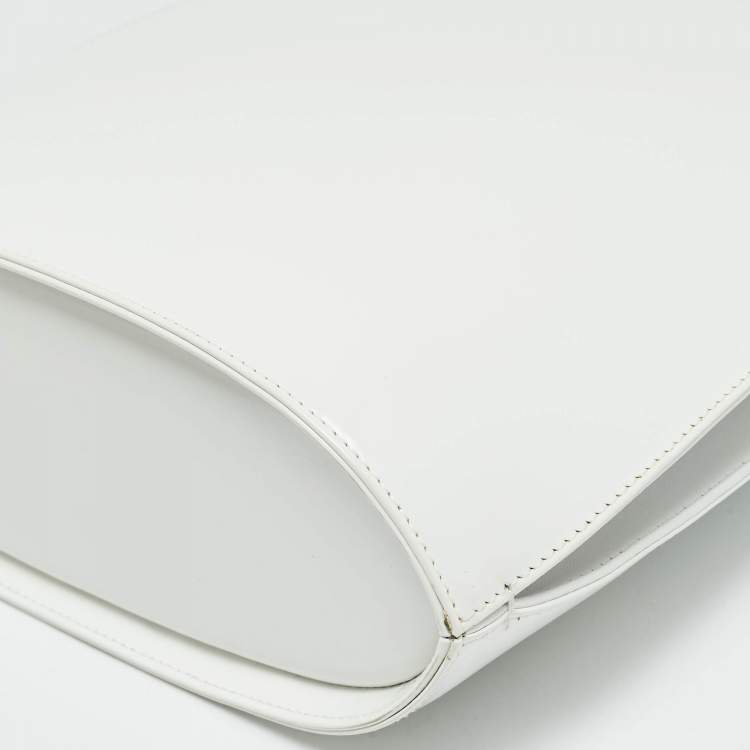 Pre Owned Salvatore Ferragamo Wanda White Leather Tote