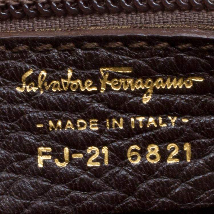 Pre Owned Salvatore Ferragamo Brown Suede and Leather Hobo