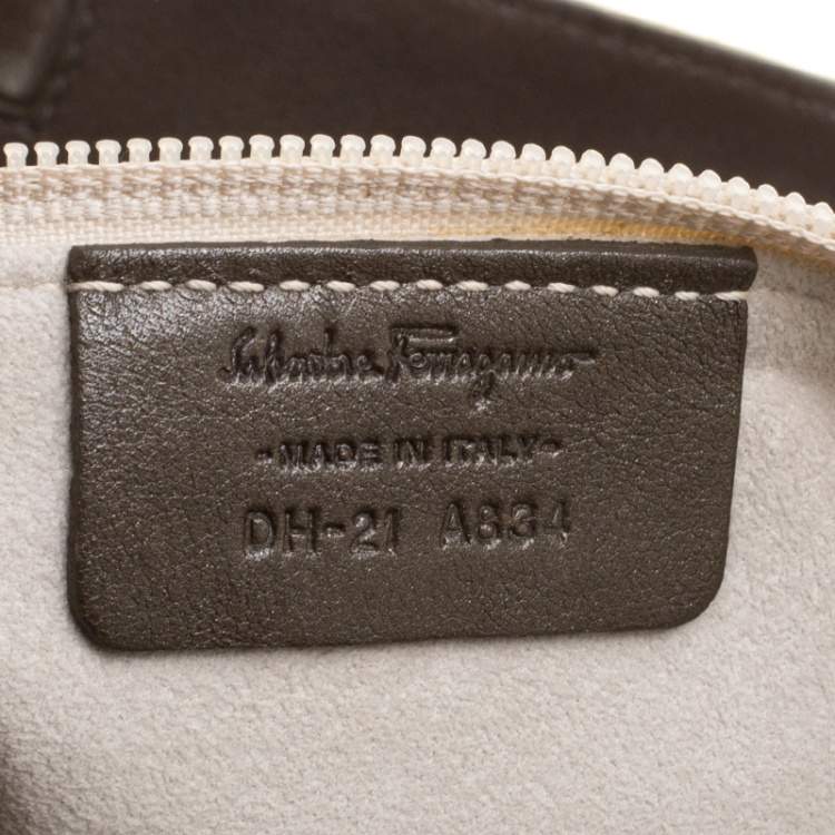 Pre Owned Salvatore Ferragamo Yellow Python Shoulder Bag