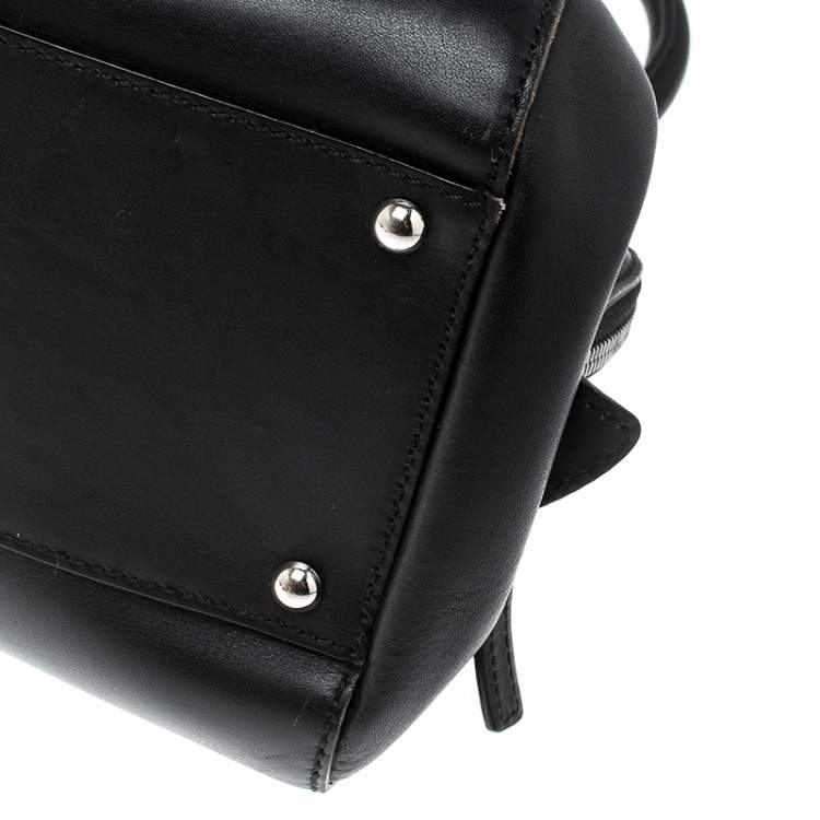 Pre Owned Salvatore Ferragamo Black Leather Frame Satchel 
