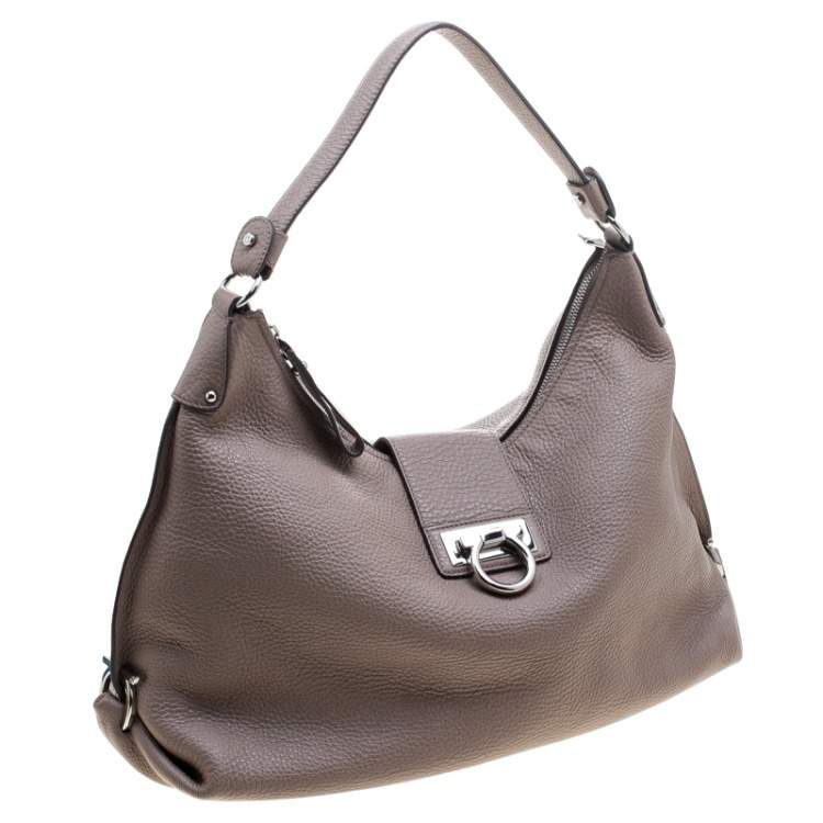 Pre Owned Salvatore Ferragamo Dusty Pink Leather Fanisa Hobo