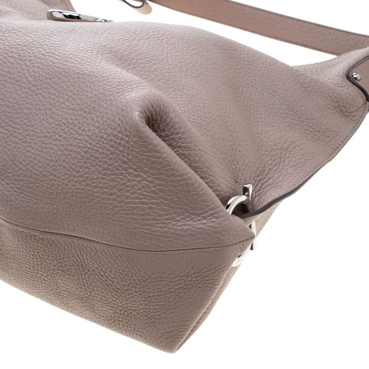 Pre Owned Salvatore Ferragamo Dusty Pink Leather Fanisa Hobo