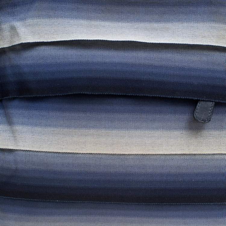 Pre Owned Salvatore Ferragamo Blue Ombre Canvas Shoulder Bag