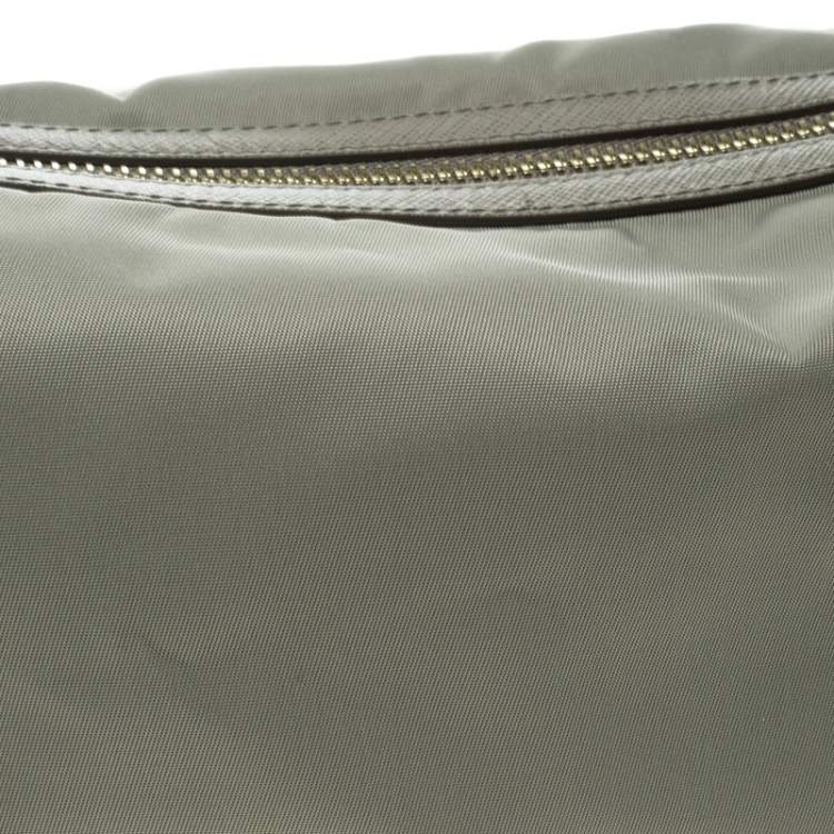 Pre Owned Salvatore Ferragamo Light Green Nylon Hobo