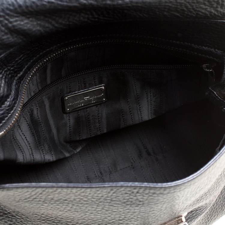 مملوكة مسبقًا Salvatore Ferragamo Black Leather Medium Sofia Satchel