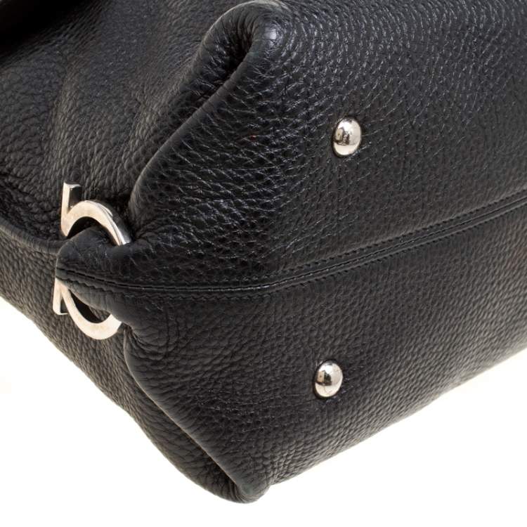 مملوكة مسبقًا Salvatore Ferragamo Black Leather Medium Sofia Satchel