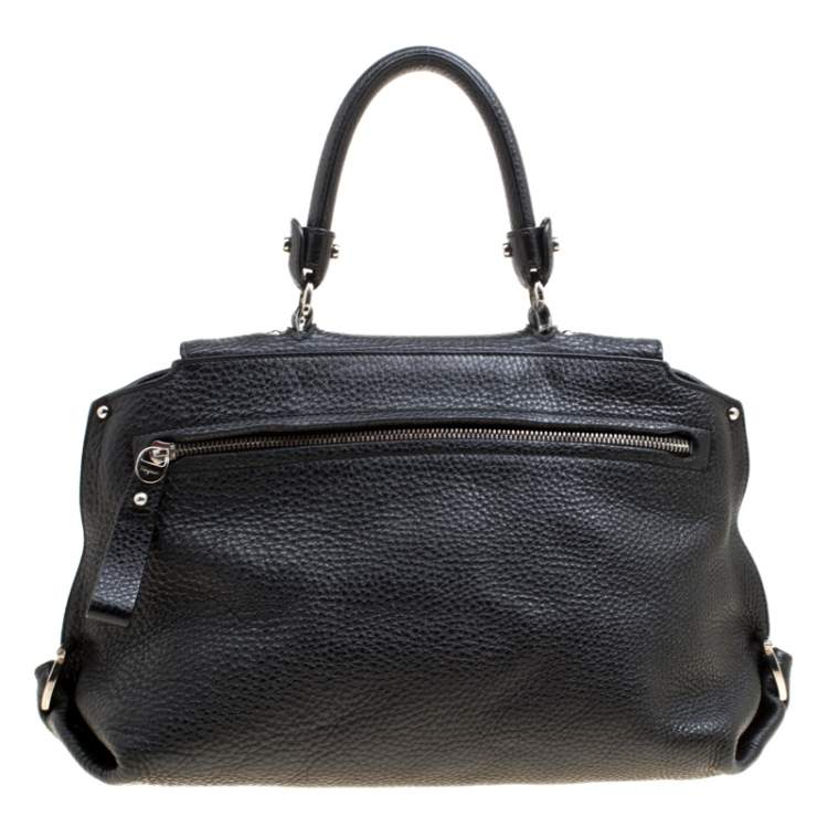 مملوكة مسبقًا Salvatore Ferragamo Black Leather Medium Sofia Satchel