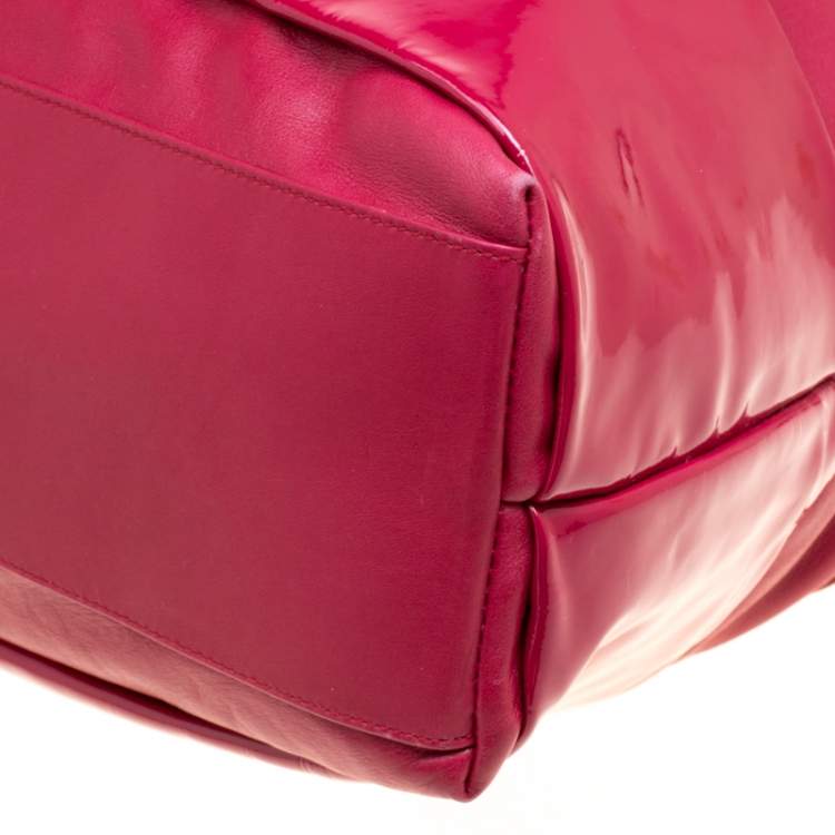 Pre Owned Salvatore Ferragamo Red Leather Hobo