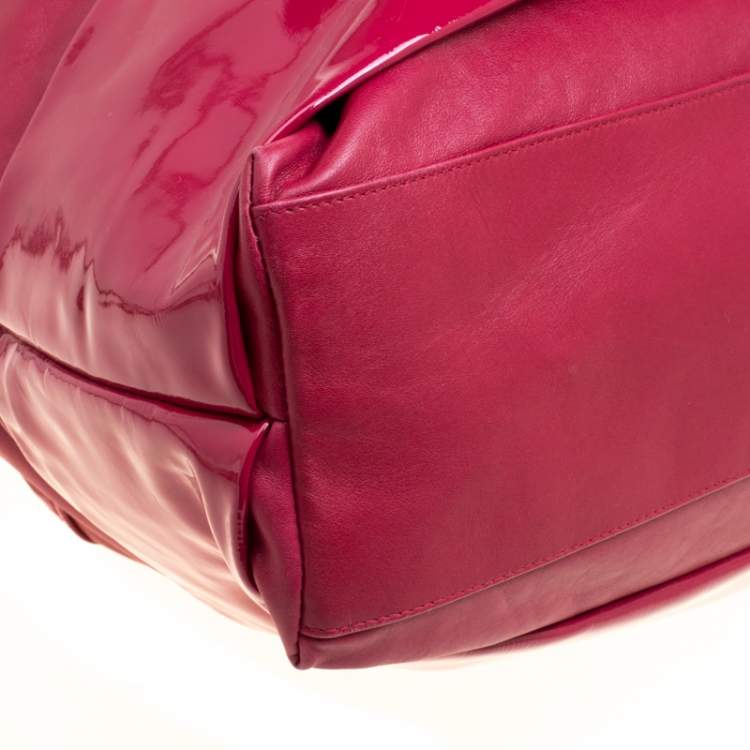 Pre Owned Salvatore Ferragamo Red Leather Hobo