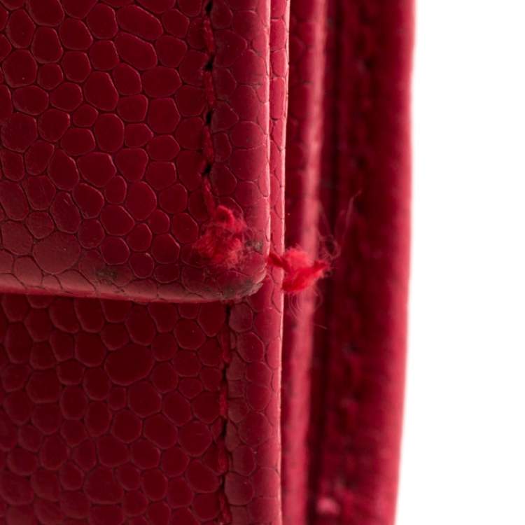 مملوكة مسبقًا Salvatore Ferragamo Pink Double Gancio Leather Continental Wallet