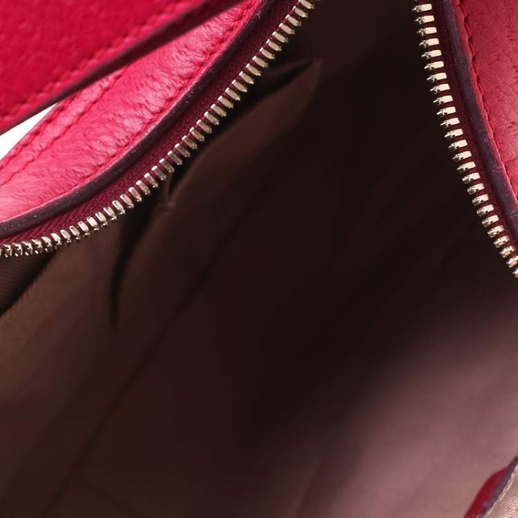 Pre Owned Salvatore Ferragamo Fuchsia Leather Hobo