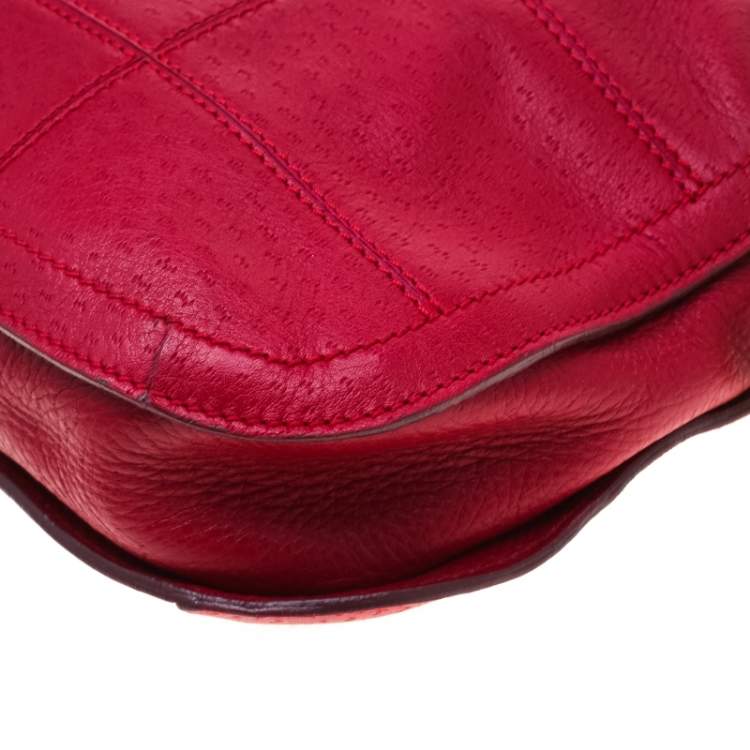 Pre Owned Salvatore Ferragamo Fuchsia Leather Hobo