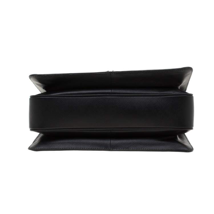 Pre Owned Salvatore Ferragamo Black Leather Kelly Top Handle Bag