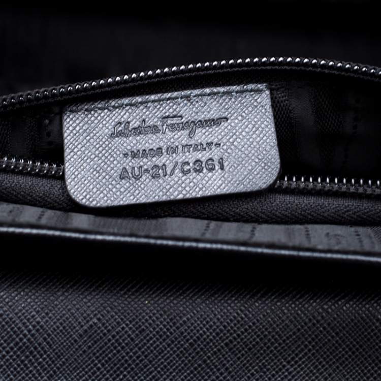 Pre Owned Salvatore Ferragamo Black Leather Kelly Top Handle Bag