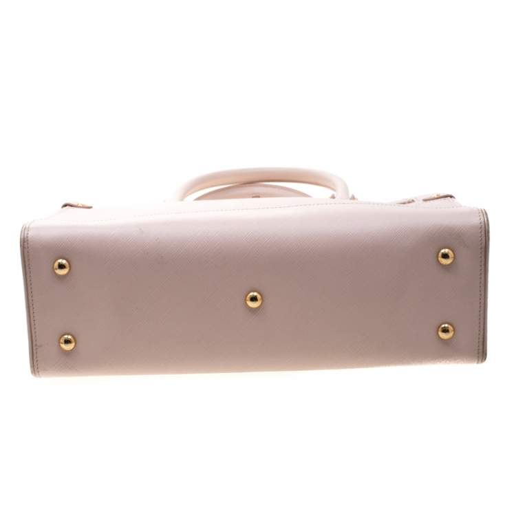 Pre Owned Salvatore Ferragamo Blush Pink Leather Small Briana Tote