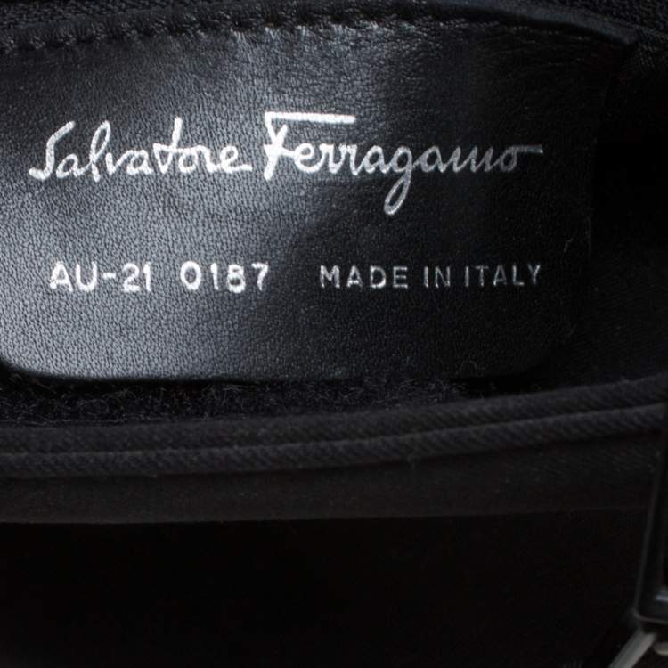 Pre Owned Salvatore Ferragamo Black Canvas Tote