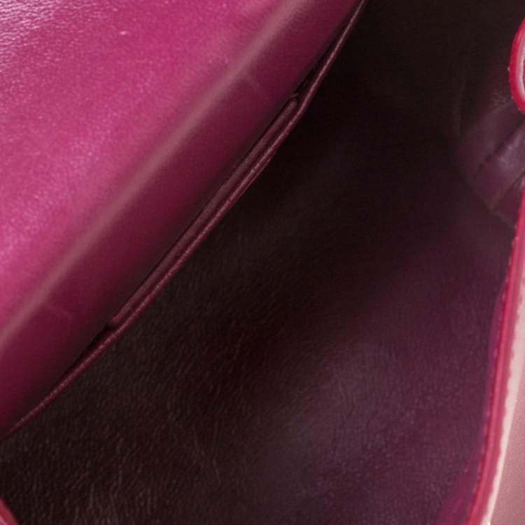 Pre Owned Salvatore Ferragamo Burgundy Leather Mini Sofia Crossbody Bag