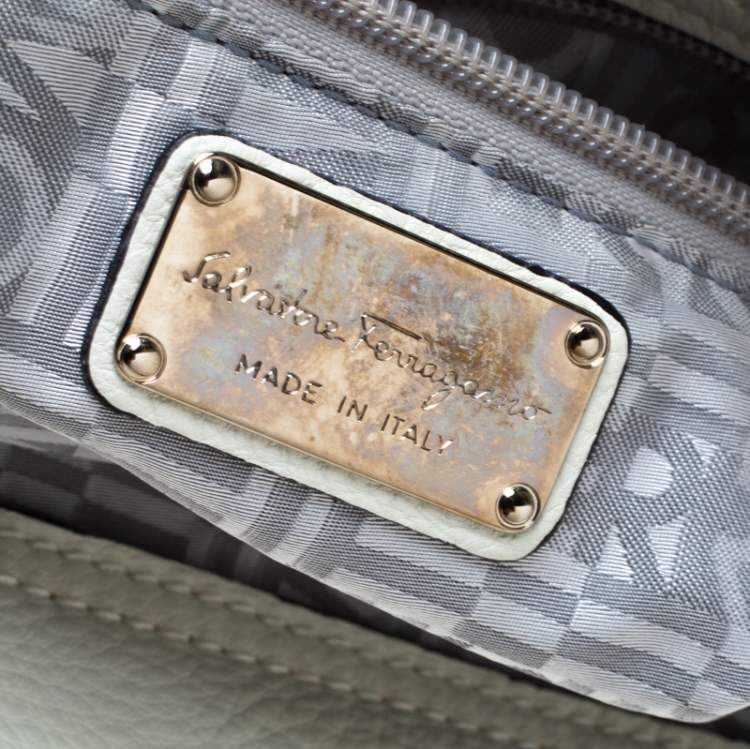 Pre Owned Salvatore Ferragamo White Leather Satchel