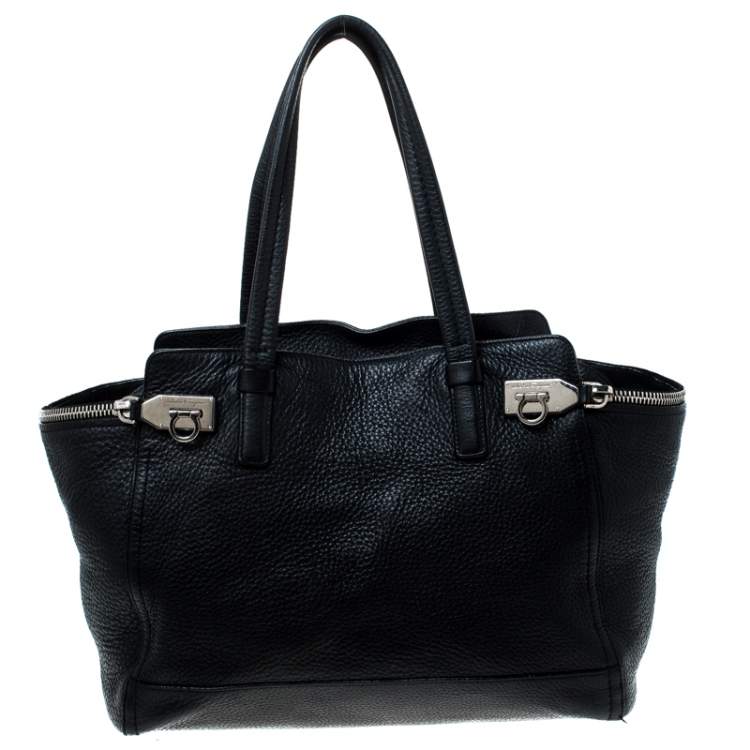 Salvatore Ferragamo Black Leather Large Verve Tote Salvatore Ferragamo The Luxury Closet