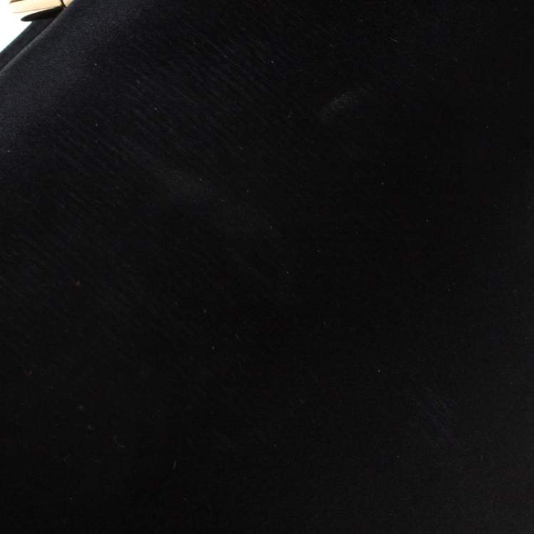 Pre Owned Salvatore Ferragamo Black Satin Clutch