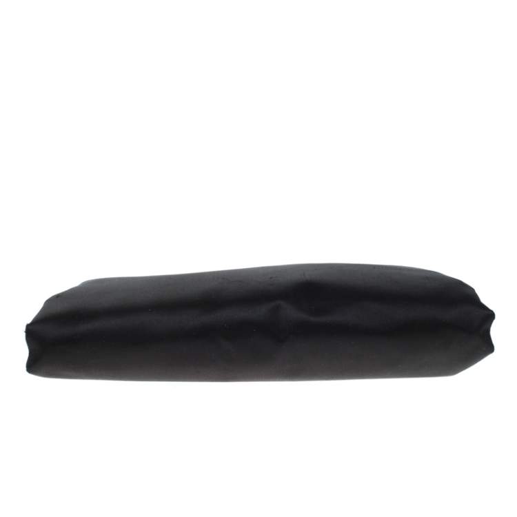 Pre Owned Salvatore Ferragamo Black Satin Clutch