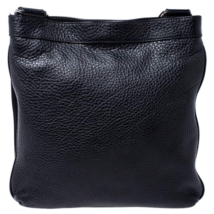 Pre Owned Salvatore Ferragamo Black Leather Crossbody Bag