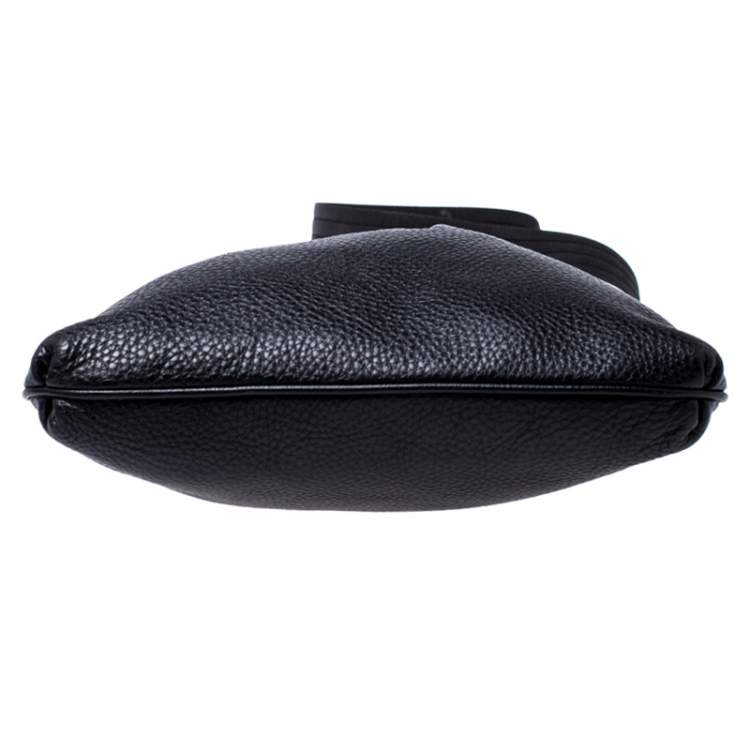 Pre Owned Salvatore Ferragamo Black Leather Crossbody Bag