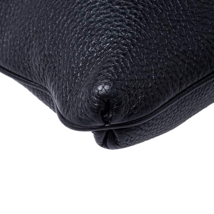 Pre Owned Salvatore Ferragamo Black Leather Crossbody Bag