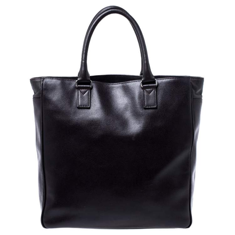 Pre Owned Salvatore Ferragamo Black Leather Tote