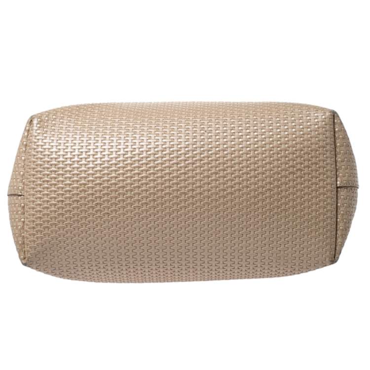 مملوكة مسبقًا Salvatore Ferragamo Beige Woven Leather Bice Tote