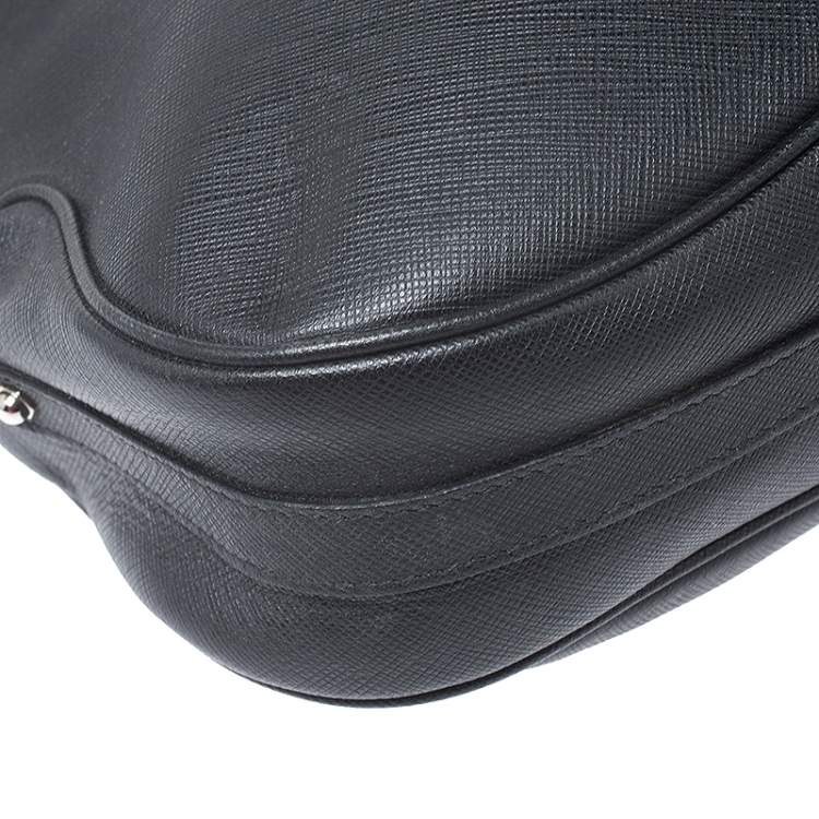 Pre Owned Salvatore Ferragamo Black Leather Hobo