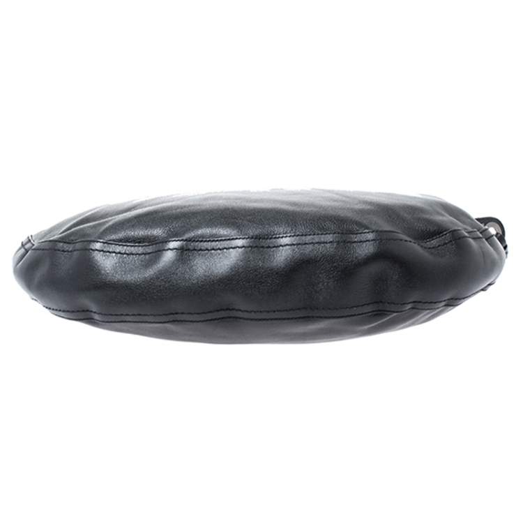 مملوكة مسبقًا Salvatore Ferragamo Black Leather Gancini Hobo